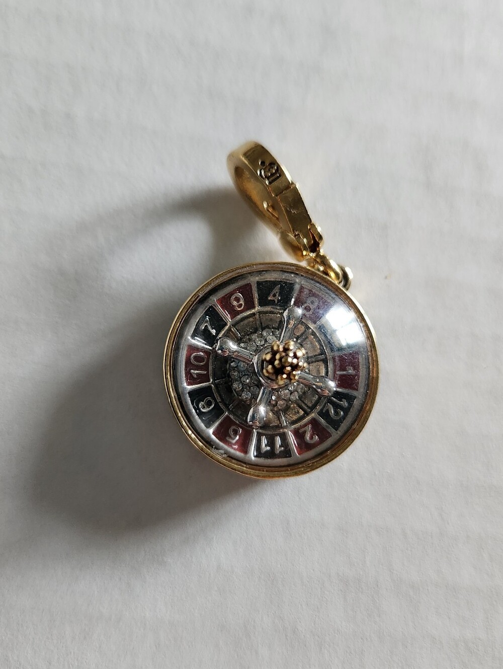 Juicy Couture Roulette Wheel Charm 2005 Rare Vintage Y2K Gold Tone - Picture 4 of 13